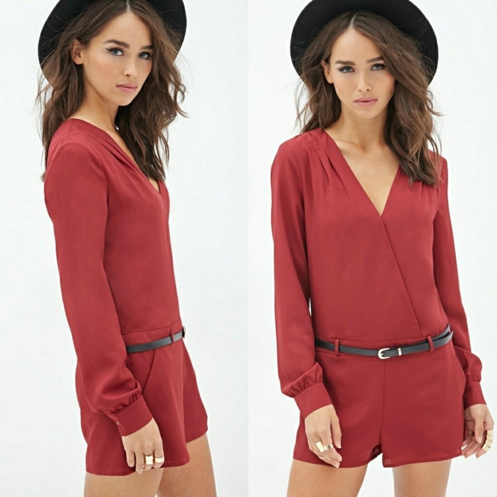 Burgundy Romper